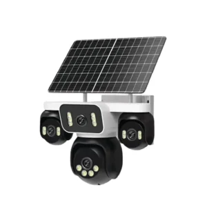 camera solaire 4 camera double panneaux solaires